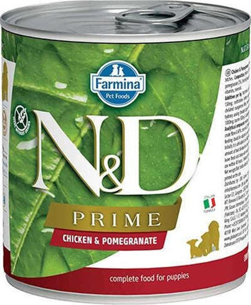 Prime Tavuk ve Narlı Yavru Konserve Köpek Maması 285 Gr