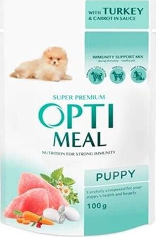 Parça Etli Hindi ve Havuçlu Küçük Irk Konserve Yavru Köpek Maması 100 Gr