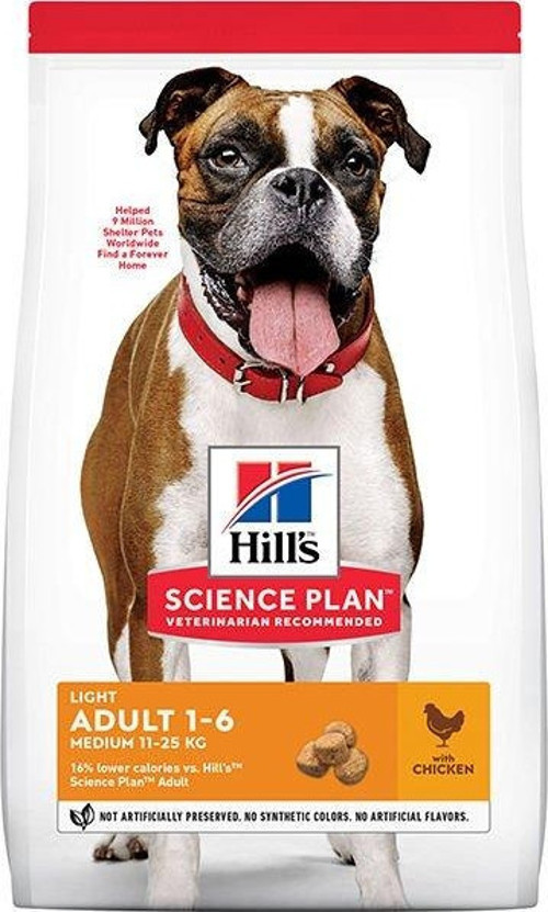 Hills Adult Light Medium Tavuklu Yetişkin Köpek Maması 2.5 kg - Farmapets