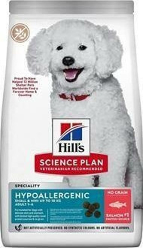 Science Plan Hypoallergenic Somonlu Mini Irk Tahılsız Yetişkin Köpek Maması 1.5 Kg
