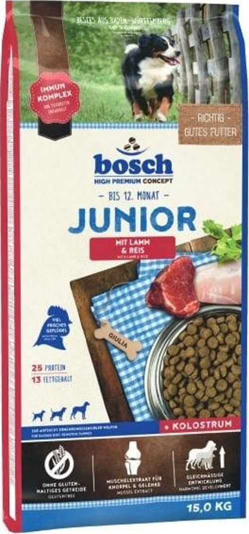 Junior Tahılsız Kuzu Etli ve Pirinçli Yavru Köpek Maması 15 Kg