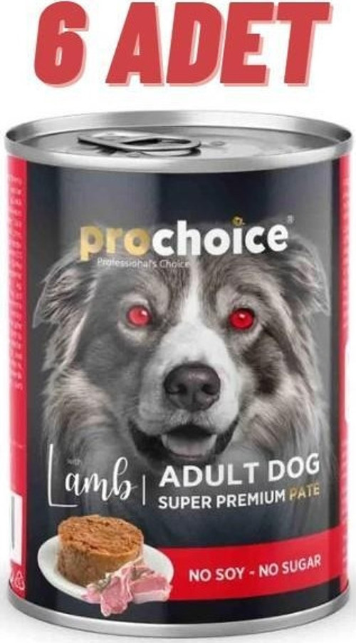 Adult Dog Kuzulu Pate Köpek Konservesi 6x400 gr