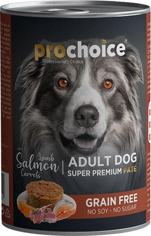 Pro Choice Adult Kuzu Somon ve Havuçlu Yetişkin Köpek Konservesi 400 Gr