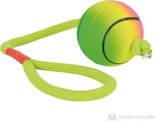Köpek İpli Fosforlu Kauçuk Top, 6 cm 30 cm