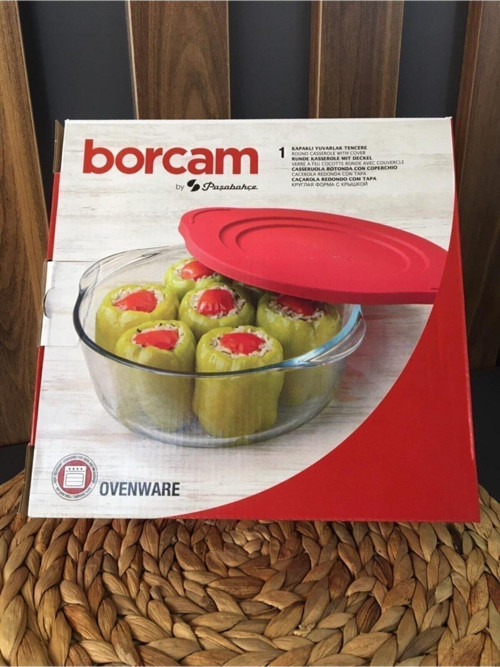 Kırmızı Kapaklı Yuvarlak Tencere Borcam Fma04363