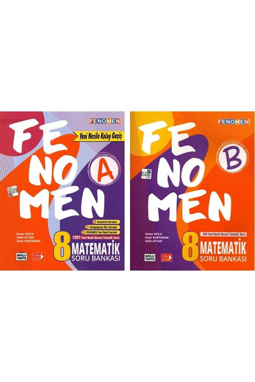 Gama Yayınları Fenomen 8. Sınıf Lgs Matematik Soru Bankası A Ve B Kitabı 2 Kitap