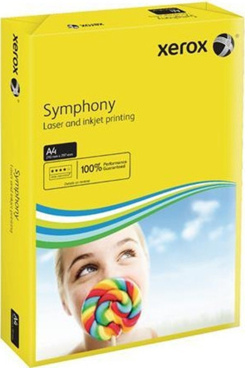 A4 Renkli Fotokopi Kağıdı 500 Lü Symphony Kanarya Sarısı 80 Gram 3R93952