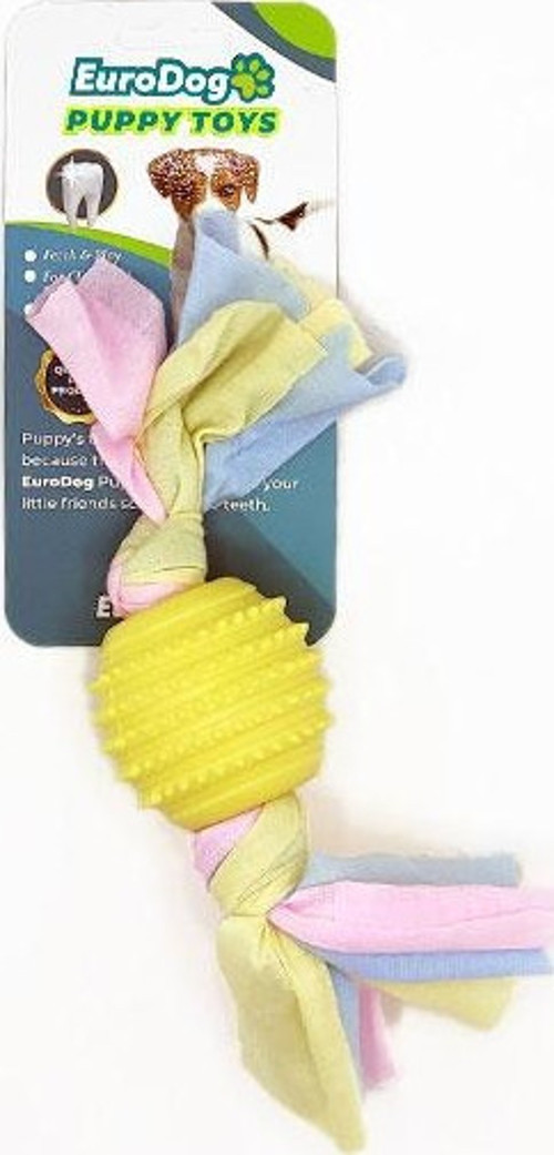 Puppy Toys Sarı Tırtıklı Top Diş Kaş.Oy.