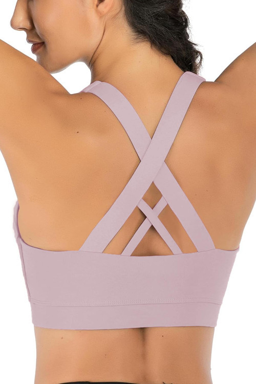 Kadın Çarpraz Sırt Detaylı Criss Cross Kaplı Yoga Egzersiz Fitness Spor Sütyeni