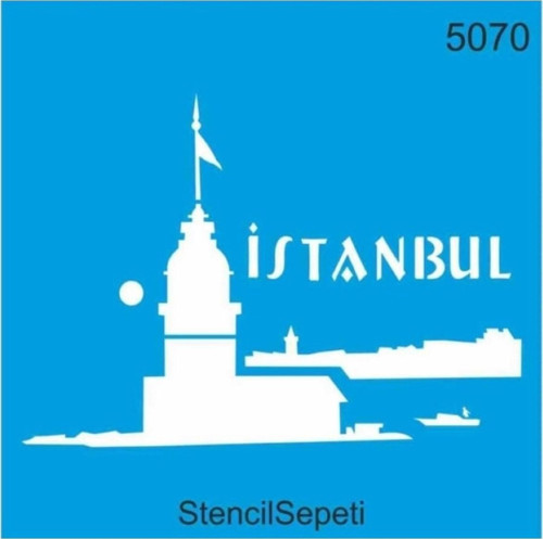 Kız Kulesi Deseni Stencıl Şablon St5070 20x20 Cm