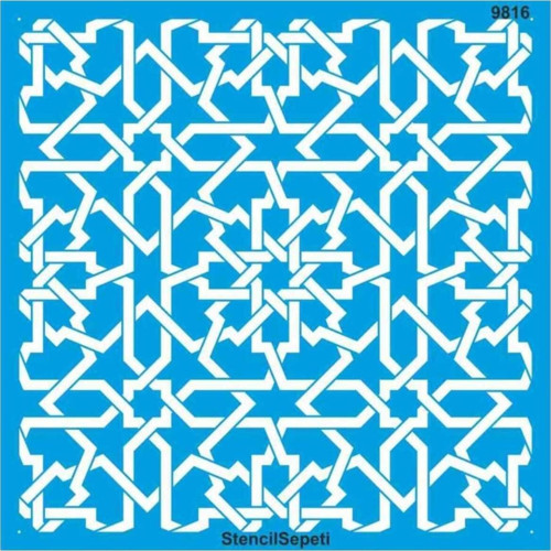 Kündekari Deseni Stencıl Şablon ST9816- 40x40cm