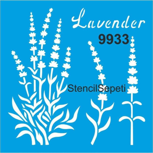 Lavanta Deseni Stencıl Şablon ST9933- 20x20cm
