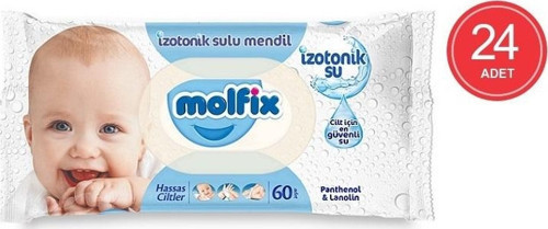 İzotonik Sulu Islak Mendil Hassas Ciltler 60x24 Adet