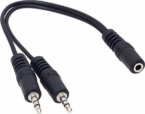 3.5 MM STEREO DİŞİ / 2X3.5 MM STEREO ERKEK 20 CM Y KABLO