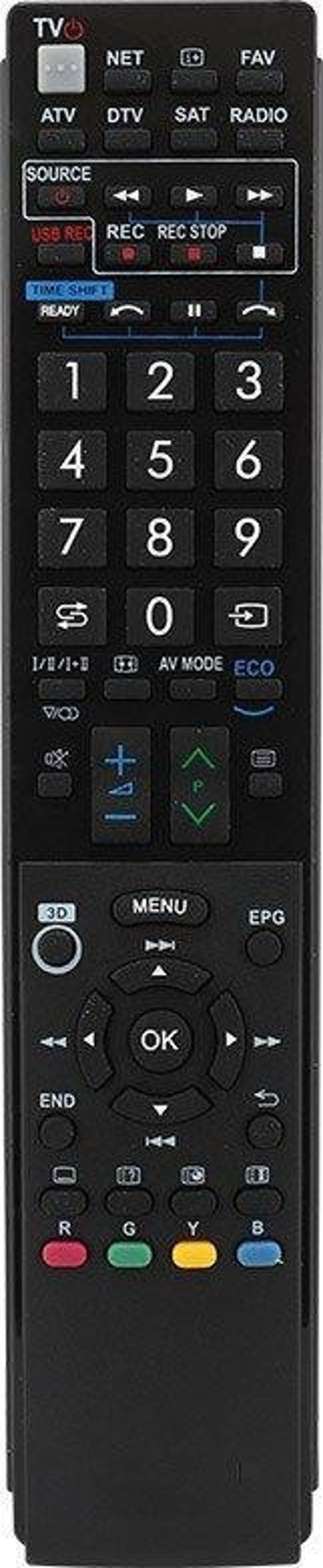 KL RM-L1026+1 SHARP LCD LED TV KUMANDA