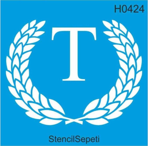 T Harfi Deseni Stencıl Şablon 20x20cm Sth15