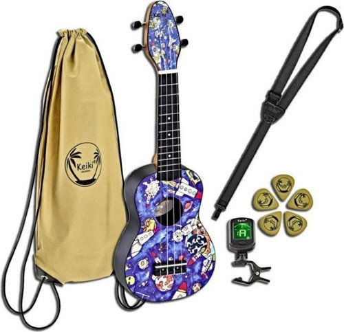 K2-SP Keiki Sopranino Ukulele Set (Spaceman)