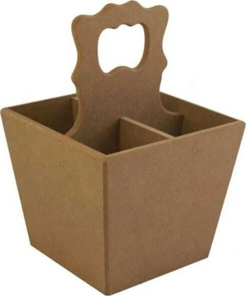 Boyanabilir Ham Ahşap Dekoratif Kutu, Hediyelik Kutu Kş01-20x22x15 Cm
