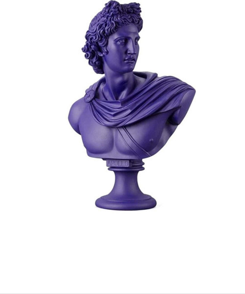 Dekoratif Apollo Heykeli Mor