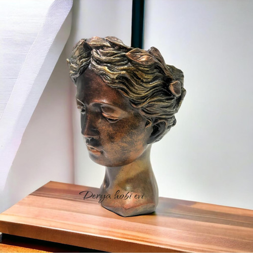Dekoratif Bronz Helen Saksı Heykel