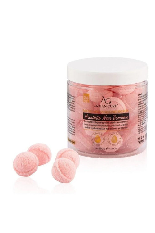 Argan ve Badem Yağlı Manikür Nem Bombası 24'lü Paket Pembe
