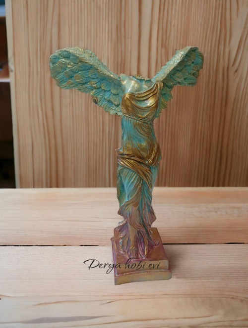 Dekoratif Turkuaz Zafer Heykeli Biblo