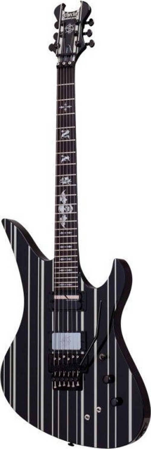 Synyster Custom-S FR Elektro Gitar (Gloss Black & Silver Pin Stripes)