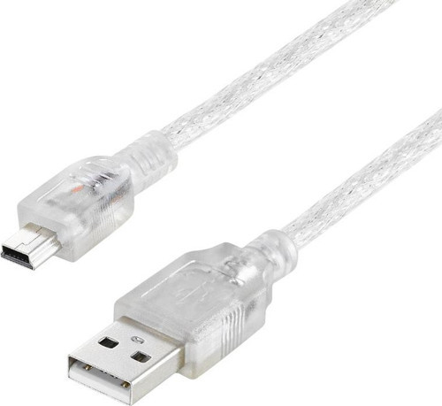 IPOD ŞARJ ALETİ KABLOSU USB 5 PİN GENİŞ 1.5 METRE ŞEFFAF POWERMASTER (SL-UK5)