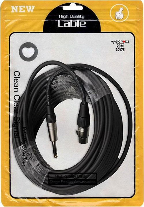 LD379B 6.3 MM MONO ERKEK + CANON DİŞİ 20 METRE KABLO