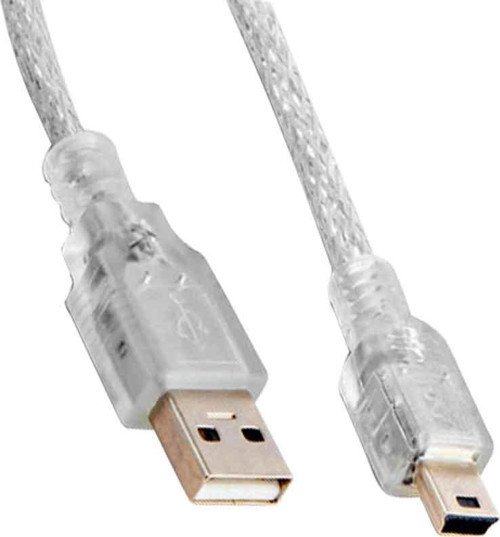 USB 2.0 5 METRE ŞEFFAF USB AM MİNİ 5 PİN KABLO