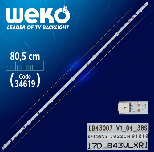 17DLB43VLXR1 -B- LB43007 V1_04_38S - 80.5 CM 7 LEDLİ - (WK-403)