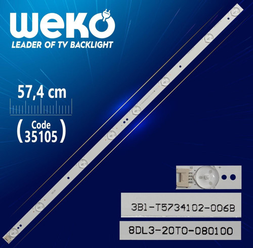 3BL-T5734102-005B - 8DL3-20T0-080100 - DY-01 - 57.4 CM 8 LEDLİ - (WK-474)