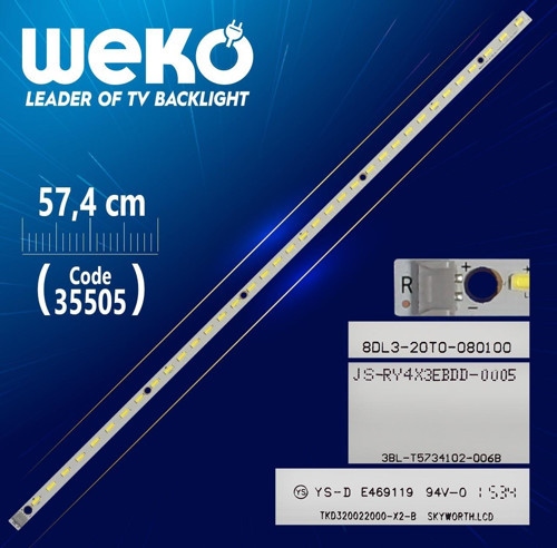 3BL-T5734102-006B - 8DL3-20T0-080100 - 57.4 CM 8 LEDLİ - (WK-1047)