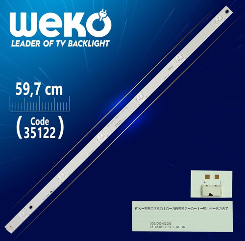 LB-C550F14-E4-S-G1-LD2 - LB55036 V1 - 55D3000/D2000 - KHP200591A - 59.7 CM 6 LEDLİ - (WK-231)