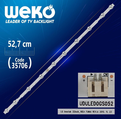 LG INNOTEK 32INCH_10EA FUNAI REV.A - VDVLED0GS052 - 32W1 0S1P - 52.7 CM 10 LEDLİ - (WK-1181)