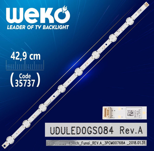 LG INNOTEK 43INCH_FUNAİ_REV.A_3PCM00768A - VDVLED0GS084 REV.A - 42.9 CM 8 LEDLİ - (WK-1207)