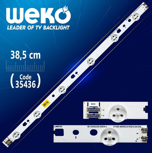 SAMSUNG 2012SVS40 3228 LEFT06 REV1.5 120412 - 38.5 CM 6 LEDLİ - (WK-275) ORJİNAL BAKIR