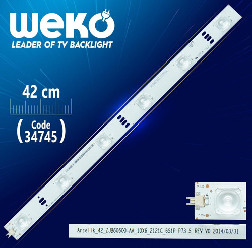 ARCELİK_42_ZJB60600-AA_10X6_2121C_6S1P P73.5 REV.V0 - 42 CM 6 LEDLİ - (WK-46)