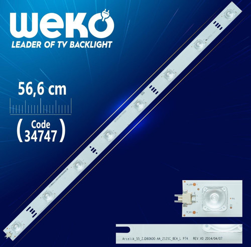ARCELİK_55_ZJD60600-AA_2121C_8EA_L P74 REV.V0 - 56.6 CM 8 LEDLİ - (WK-48)