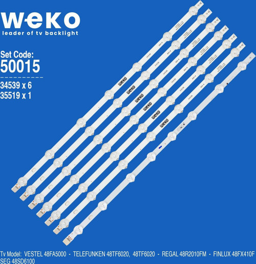 WKSET-5015 34539X6 35519X1 48DLED 7 ADET LED BAR