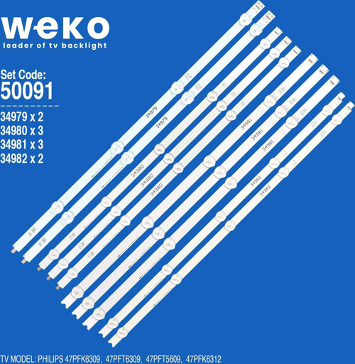 WKSET-5091 34979X2 34980X3 34981X3 34982X2 47 V14 DRT REV0.2 10 ADET LED BAR