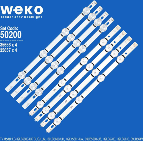 WKSET-5200 35656X4 35657X4 LG INNOTEK DRT 3.0 39 8 ADET LED BAR