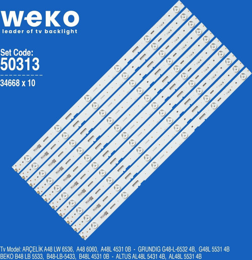 WKSET-5313 34668X10 SAMSUNG_2013ARC48 10 ADET LED BAR