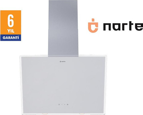-H20160W 60CM BEYAZ CAM EĞİMLİ DAVLUMBAZ - 6 YIL GARANTİLİ