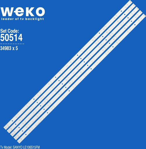 WKSET-5514 34983X5 DB JF P/N:01.JL.D4262235-06AS 5 ADET LED BAR