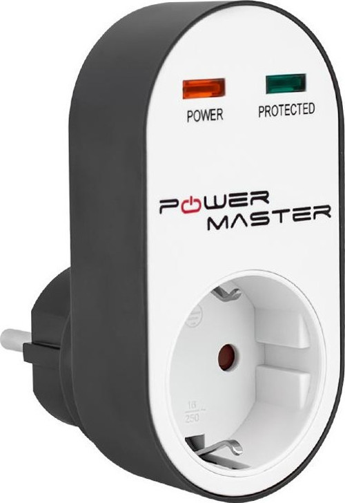 PM-16620 10 AMPER - 2500 WATT TEKLİ SİYAH OVAL KASA TERMAL AKIM KORUMALI PRİZ