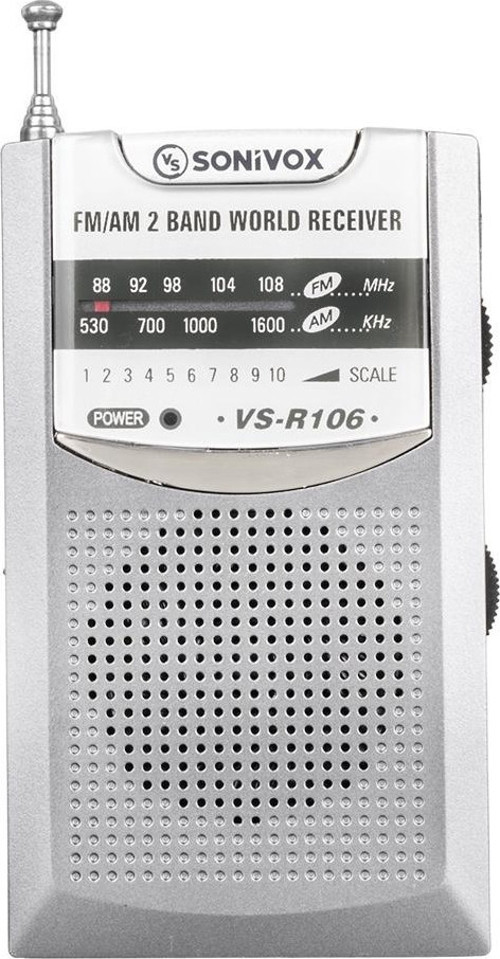 SONIVOX VS-R106 GRİ RENK CEP TİPİ ANALOG FM RADYO