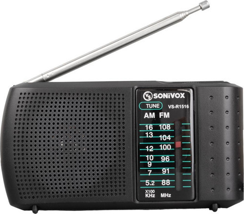 SONIVOX VS-R1516 SİYAH RENK ANALOG RADYO