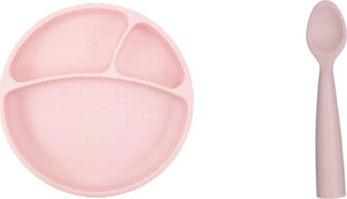 Porsiyon Vakum Tabak + Nam Nam Kaşık Pembe