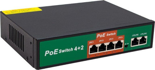 4+2 PORT 10/100 MBPS 72 WATT POE ETHERNET SWITCH